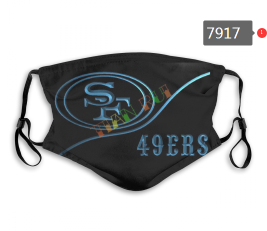 NFL 2020 San Francisco 49ers1 Dust mask with filter->nfl dust mask->Sports Accessory